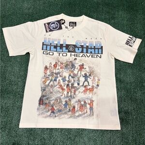 Hell Star 'Go To Heaven' Cream Graphic Short Sleeve Tee